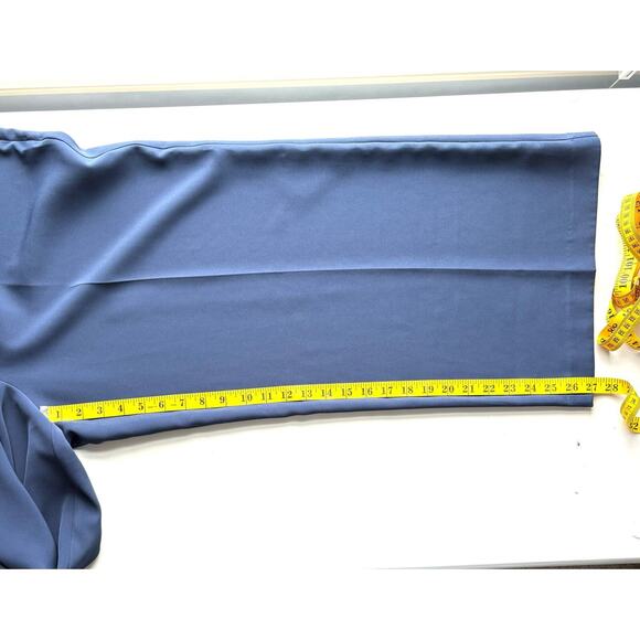 Nine West Blue Wide Leg Dress Pants, Side Zipper, Plus Size 16 - Picture 6 of 7